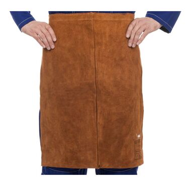 Lava Brown™ split cowleather welding waist apron, 60 cm long and 60 cm wide